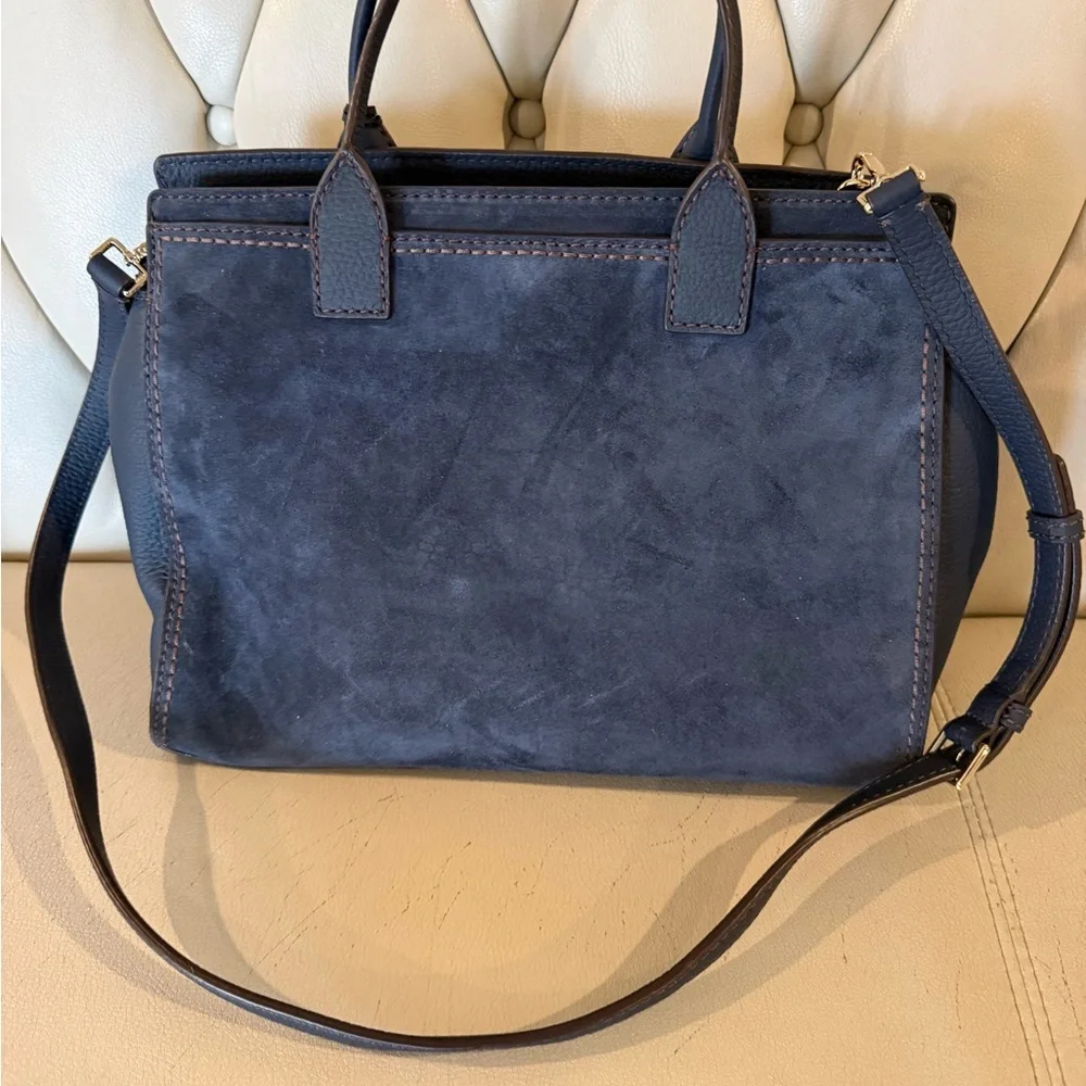 Kate Spade Navy Leather Satchel - Picture 3 of 6